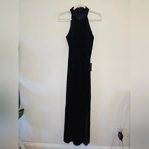 Chic Black Halter Maxi Dress - Picture 2 of 13